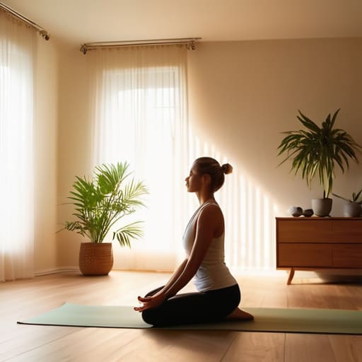 Person performing morning stretches to wake up.